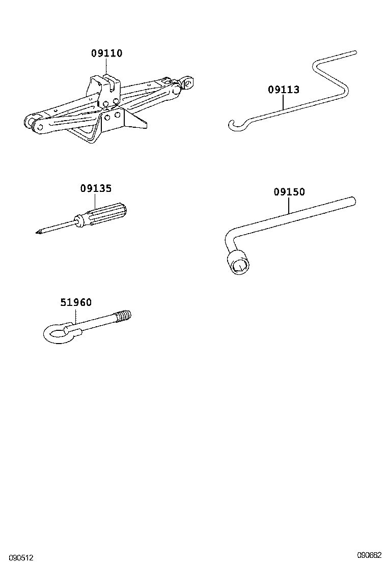  ES250 350 300H |  STANDARD TOOL