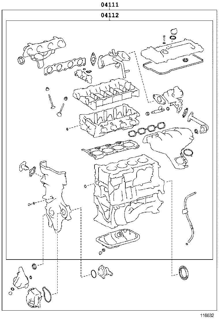  AURIS HYBRID |  ENGINE OVERHAUL GASKET KIT