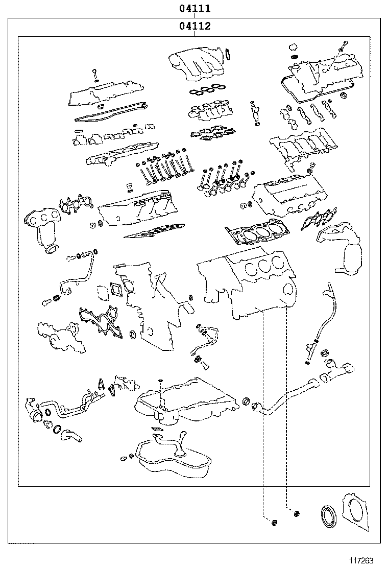  ES250 350 300H |  ENGINE OVERHAUL GASKET KIT