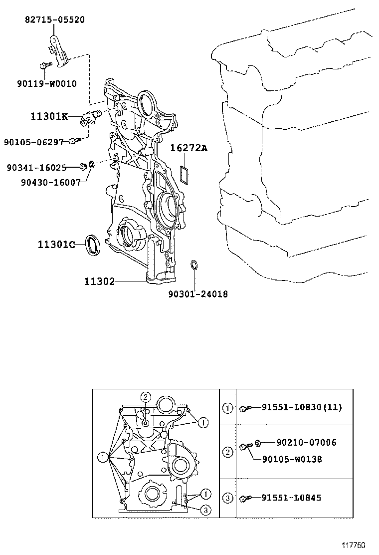  VERSO |  TIMING GEAR COVER REAR END PLATE