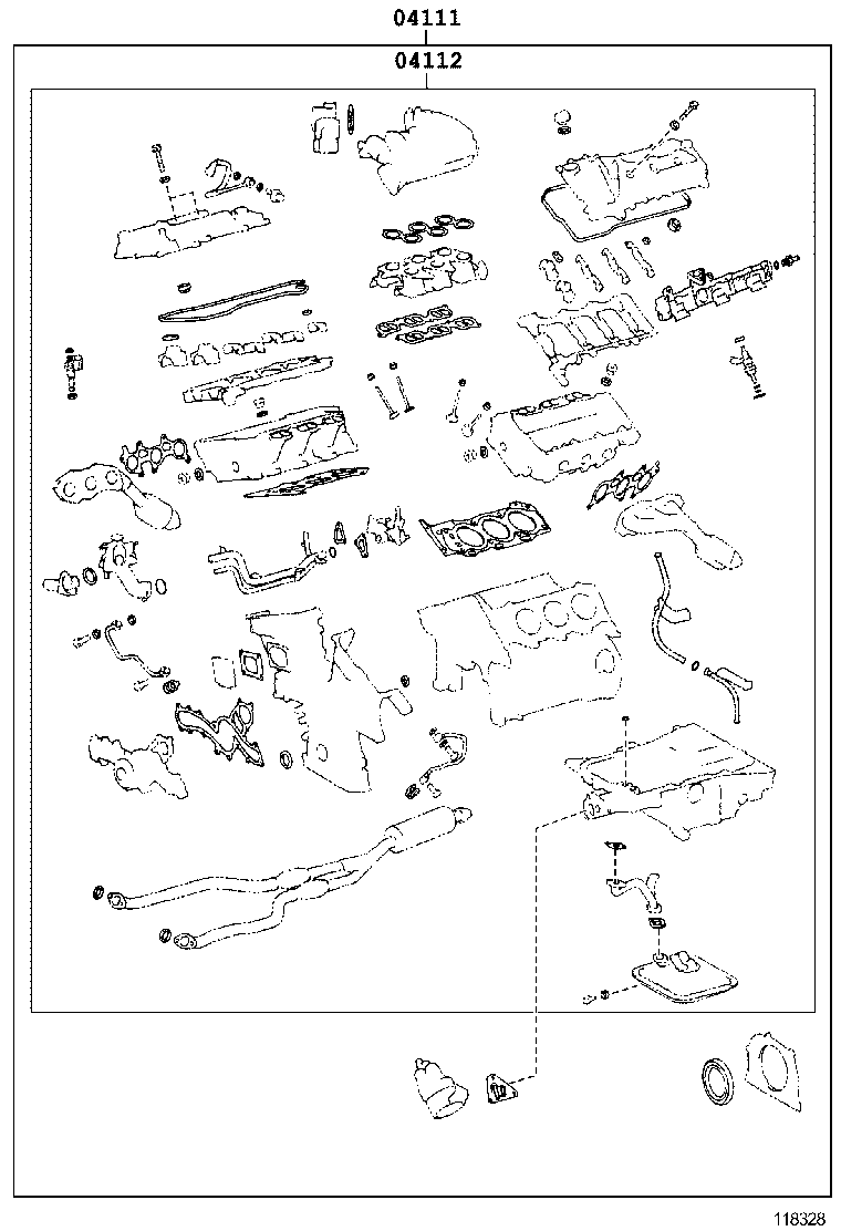  IS250 300H |  ENGINE OVERHAUL GASKET KIT