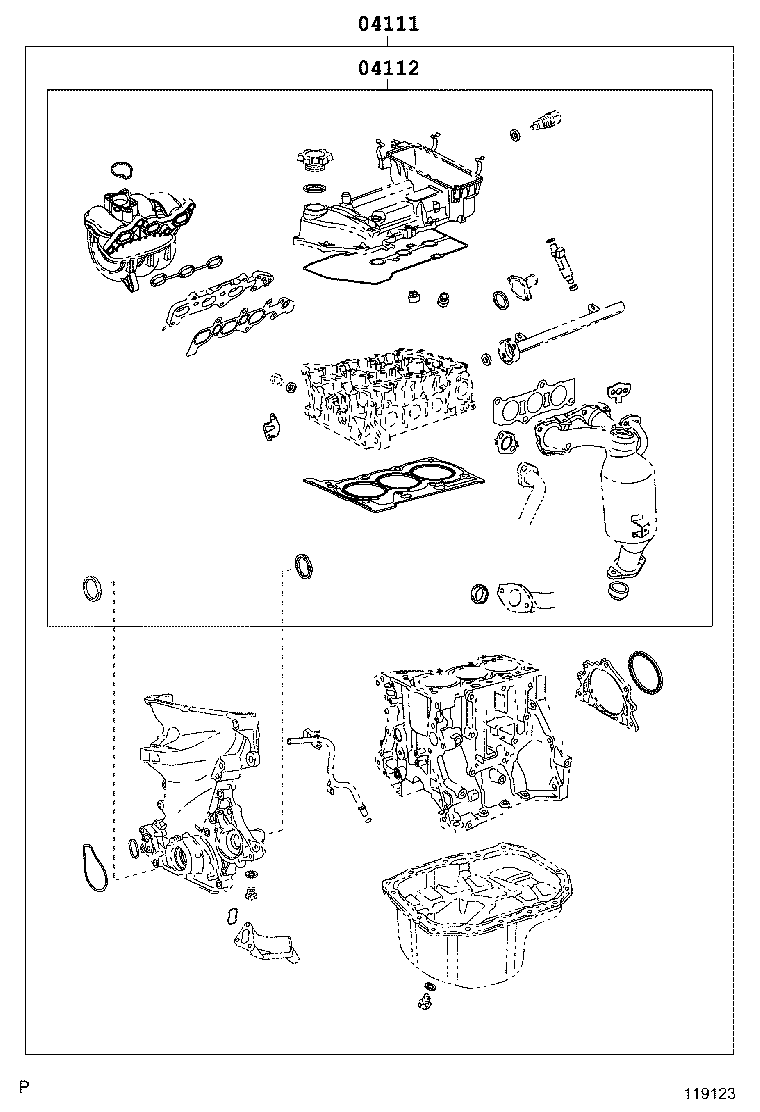  YARIS HYBRID FRP |  ENGINE OVERHAUL GASKET KIT