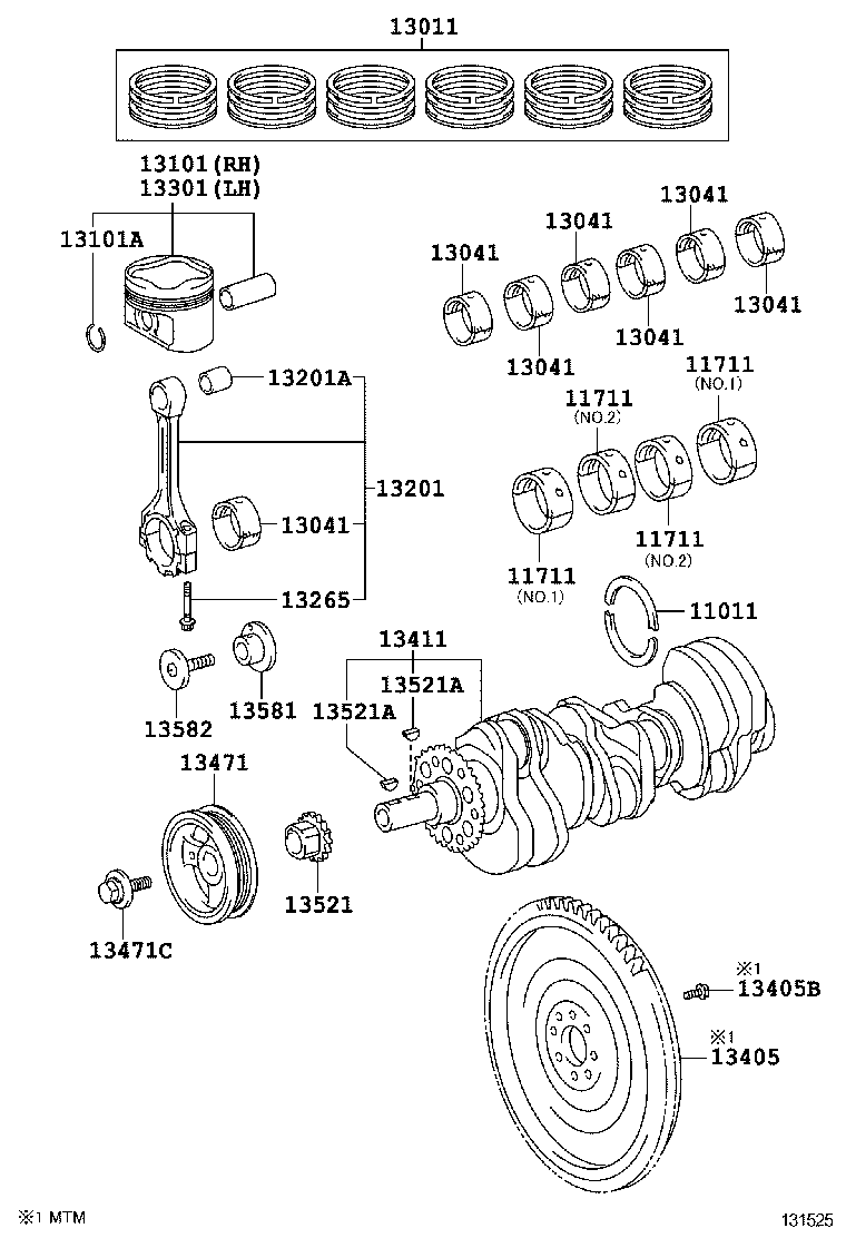  IS250C |  CRANKSHAFT PISTON