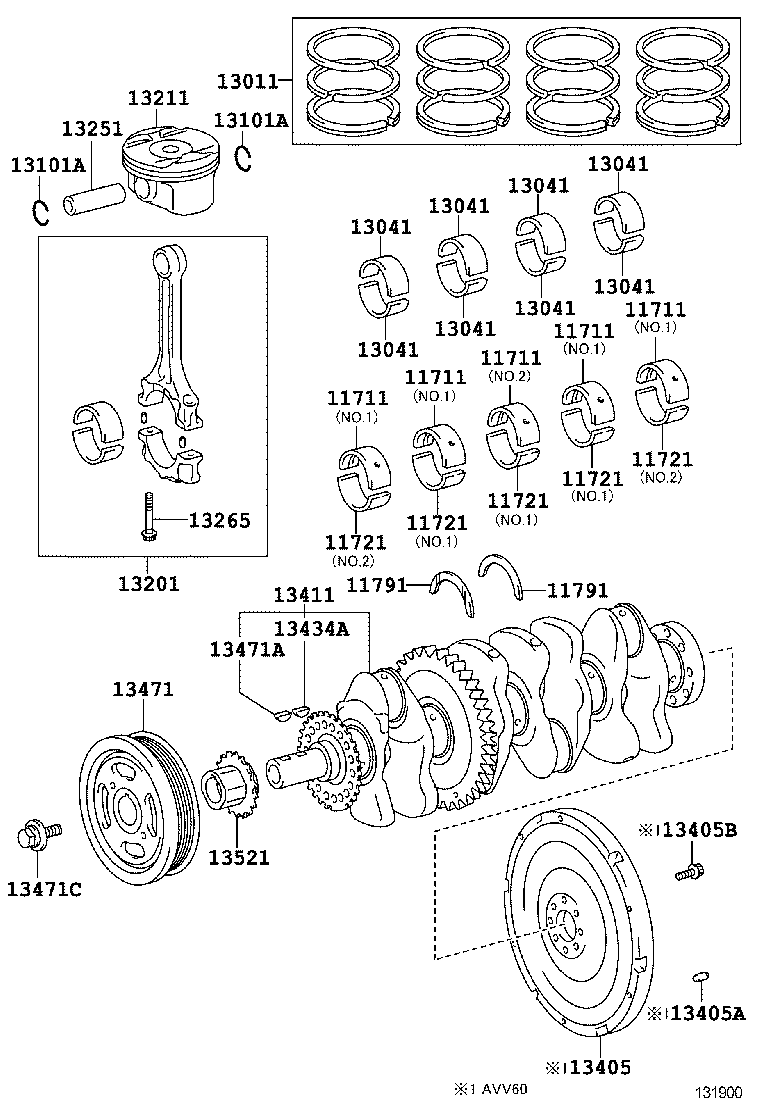  ES250 350 300H |  CRANKSHAFT PISTON