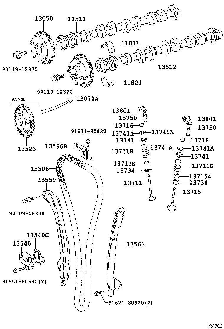  ES250 350 300H |  CAMSHAFT VALVE