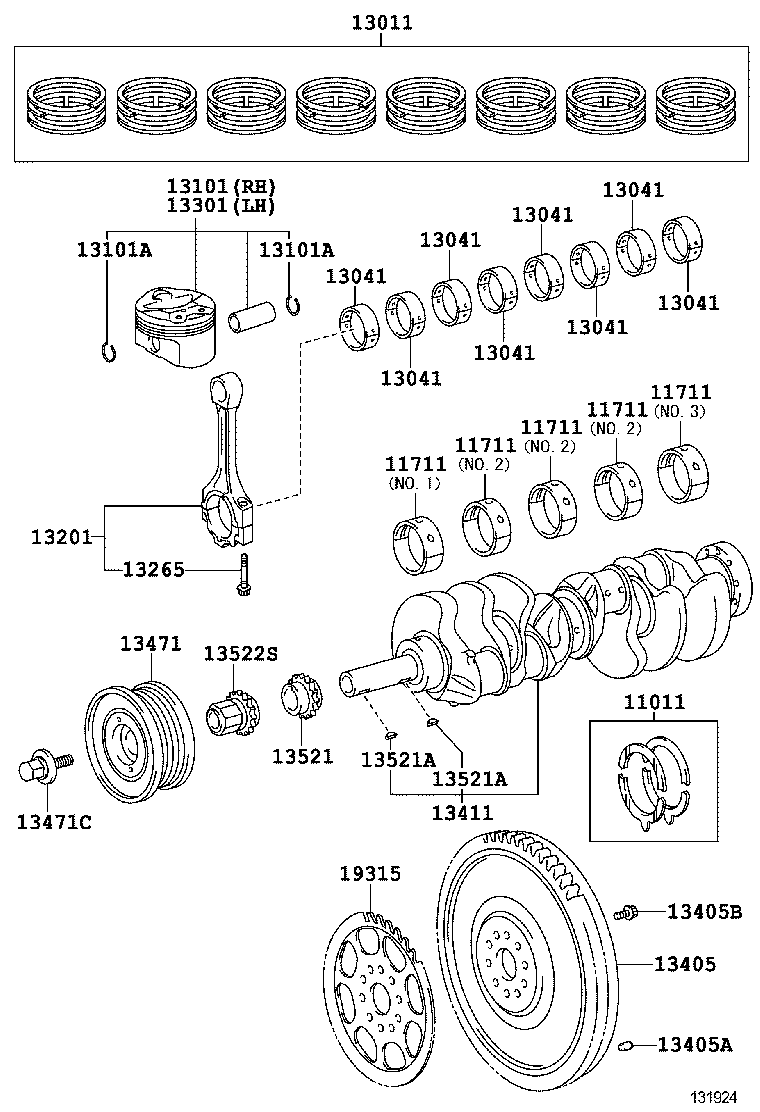  LS600H 600HL |  CRANKSHAFT PISTON