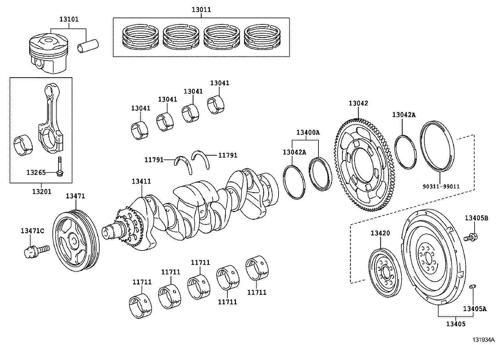  AURIS HYBRID UKP |  CRANKSHAFT PISTON