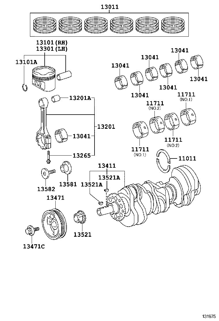  IS250 300H |  CRANKSHAFT PISTON