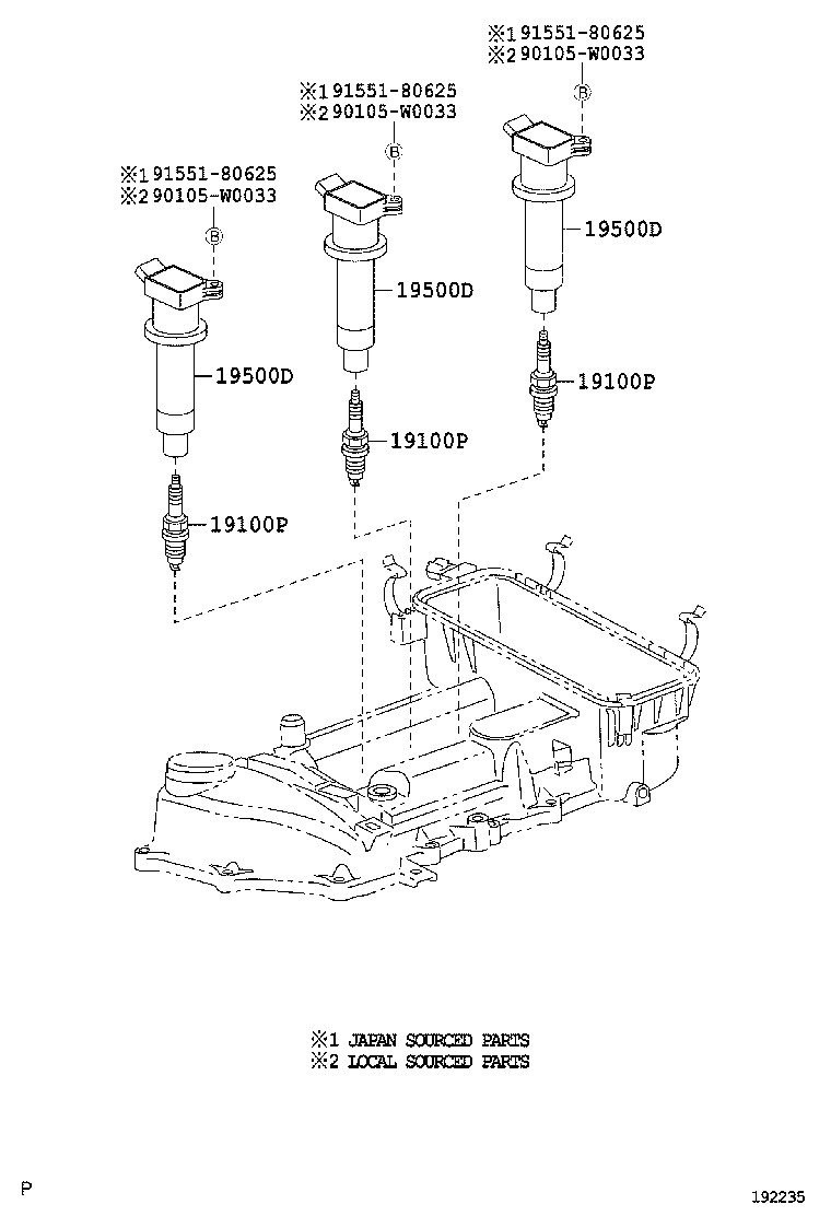  AYGO |  IGNITION COIL SPARK PLUG