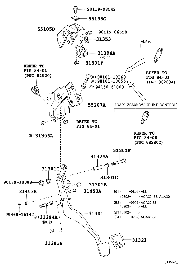  RAV4 |  CLUTCH PEDAL FLEXIBLE HOSE