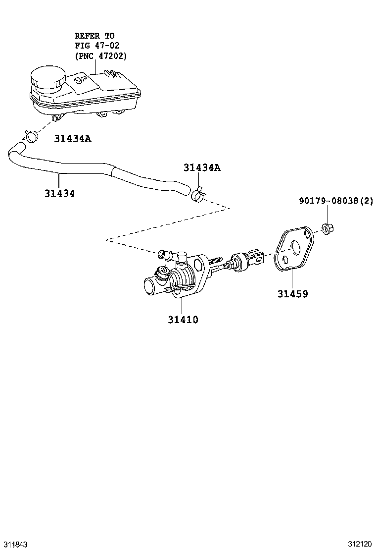  AVENSIS |  CLUTCH MASTER CYLINDER