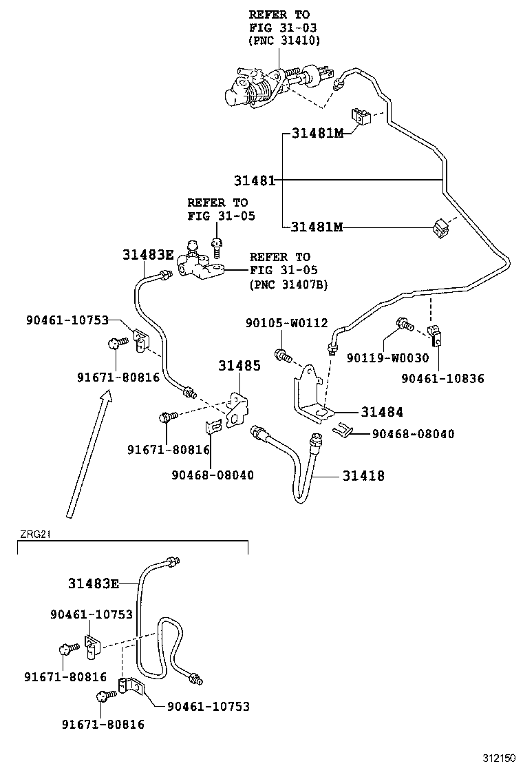  VERSO |  CLUTCH PEDAL FLEXIBLE HOSE