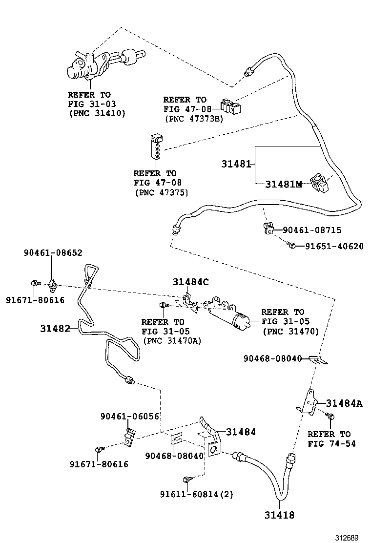  RAV4 |  CLUTCH PEDAL FLEXIBLE HOSE