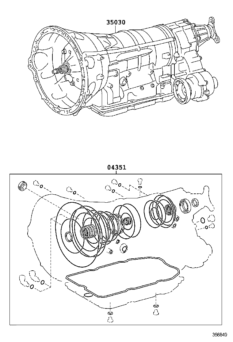  LS460 460L |  TRANSAXLE OR TRANSMISSION ASSY GASKET KIT ATM