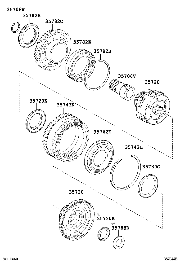  CAMRY HYBRID |  PLANETARY GEAR REVERSE PISTON COUNTER GEAR ATM