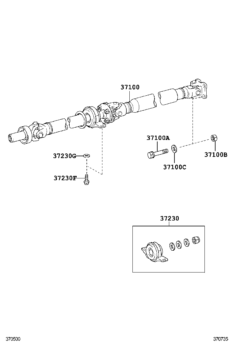  GS GS HYBRID |  PROPELLER SHAFT UNIVERSAL JOINT