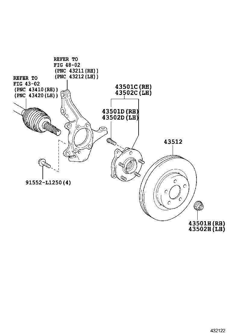  AURIS HYBRID |  FRONT AXLE HUB