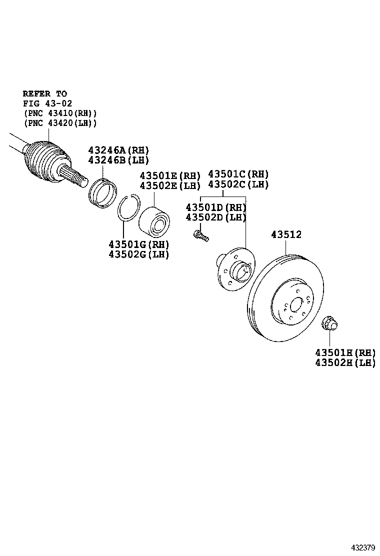  CAMRY HYBRID |  FRONT AXLE HUB