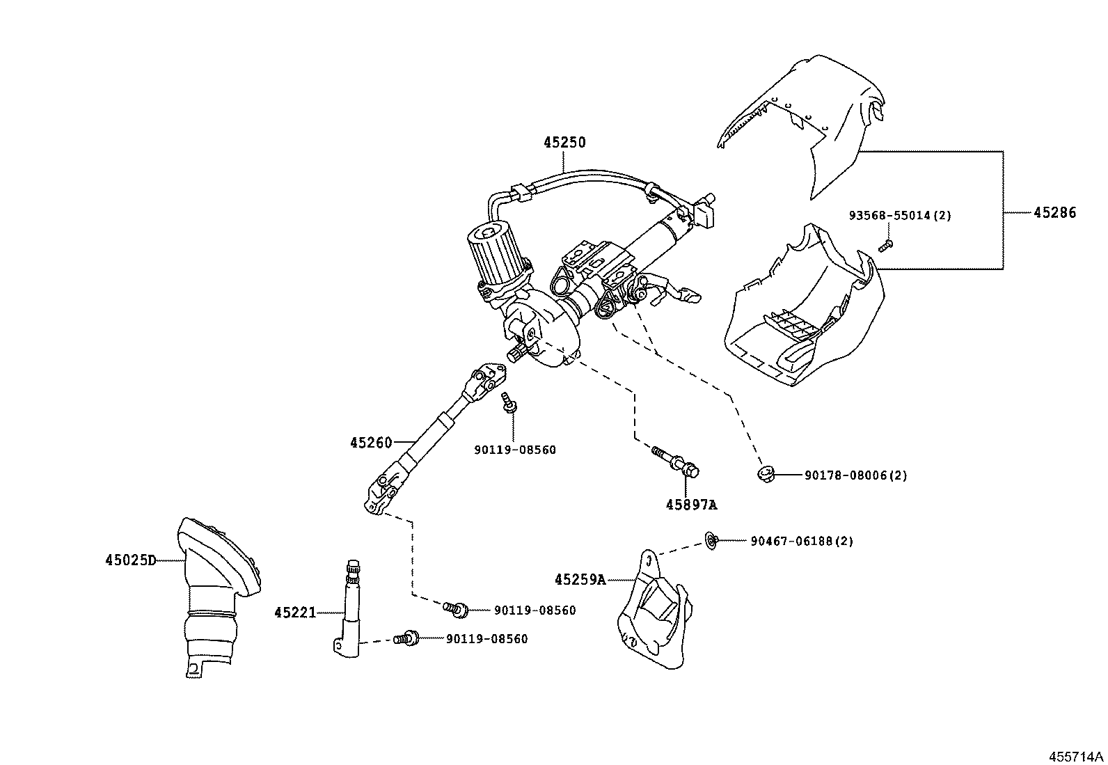  CT200H |  STEERING COLUMN SHAFT