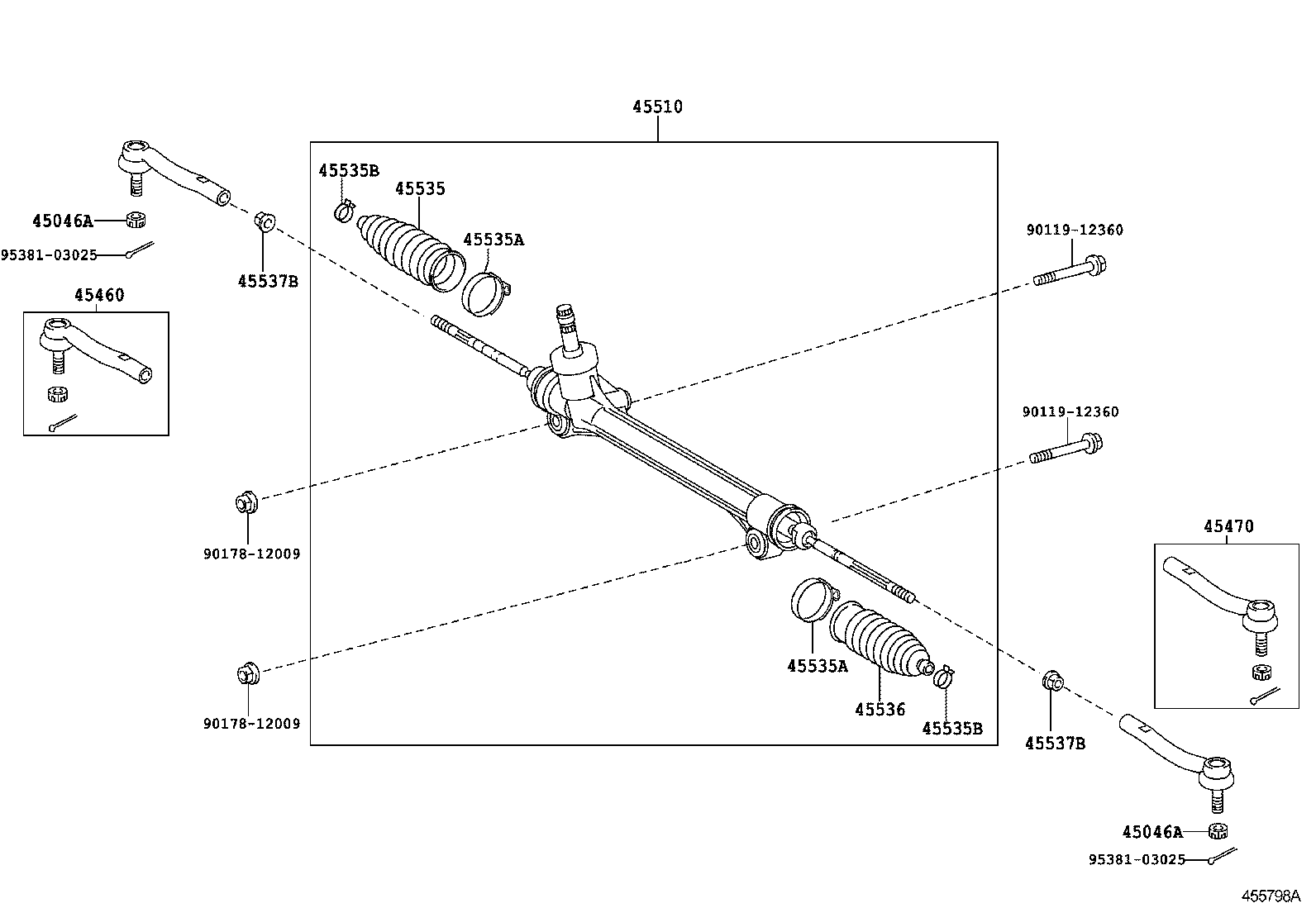  CAMRY HYBRID |  FRONT STEERING GEAR LINK