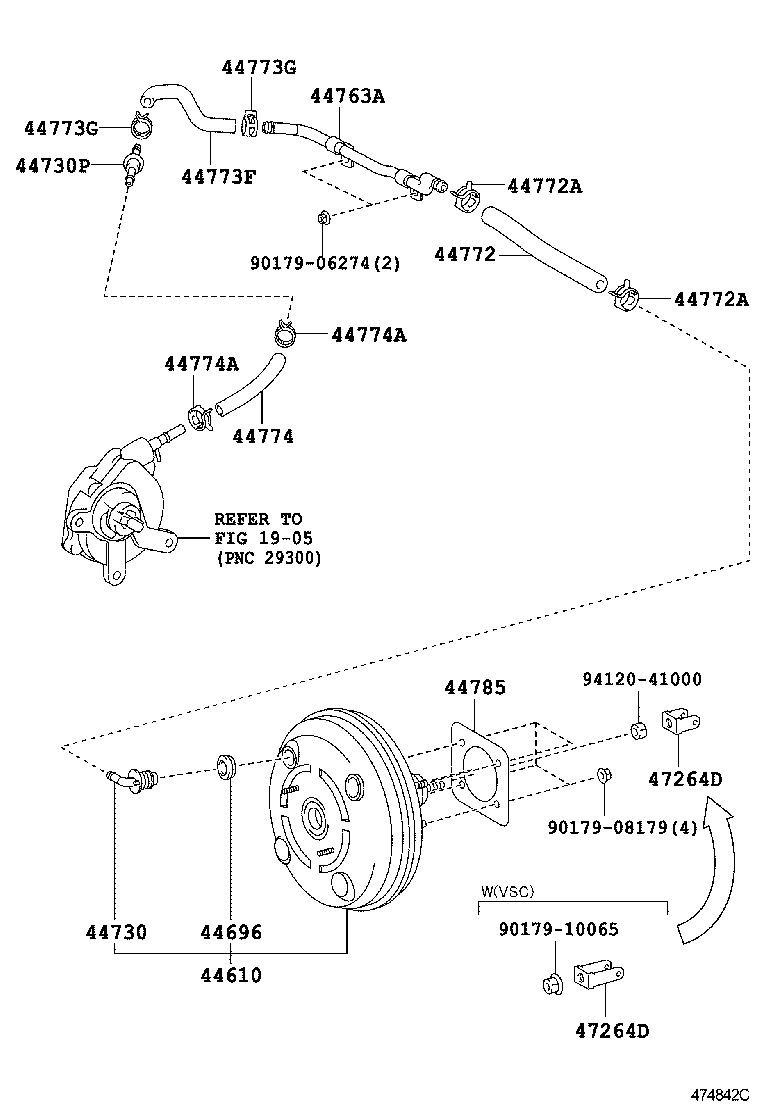  RAV4 |  BRAKE BOOSTER VACUUM TUBE