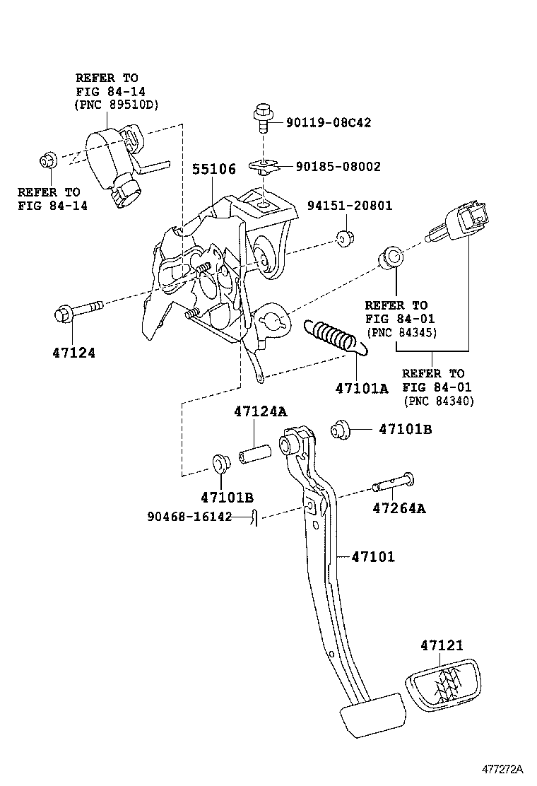  AURIS HYBRID |  BRAKE PEDAL BRACKET