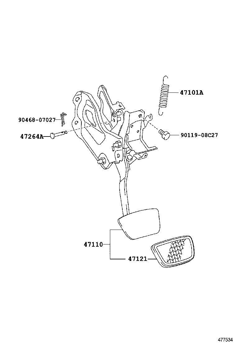  CAMRY HYBRID |  BRAKE PEDAL BRACKET