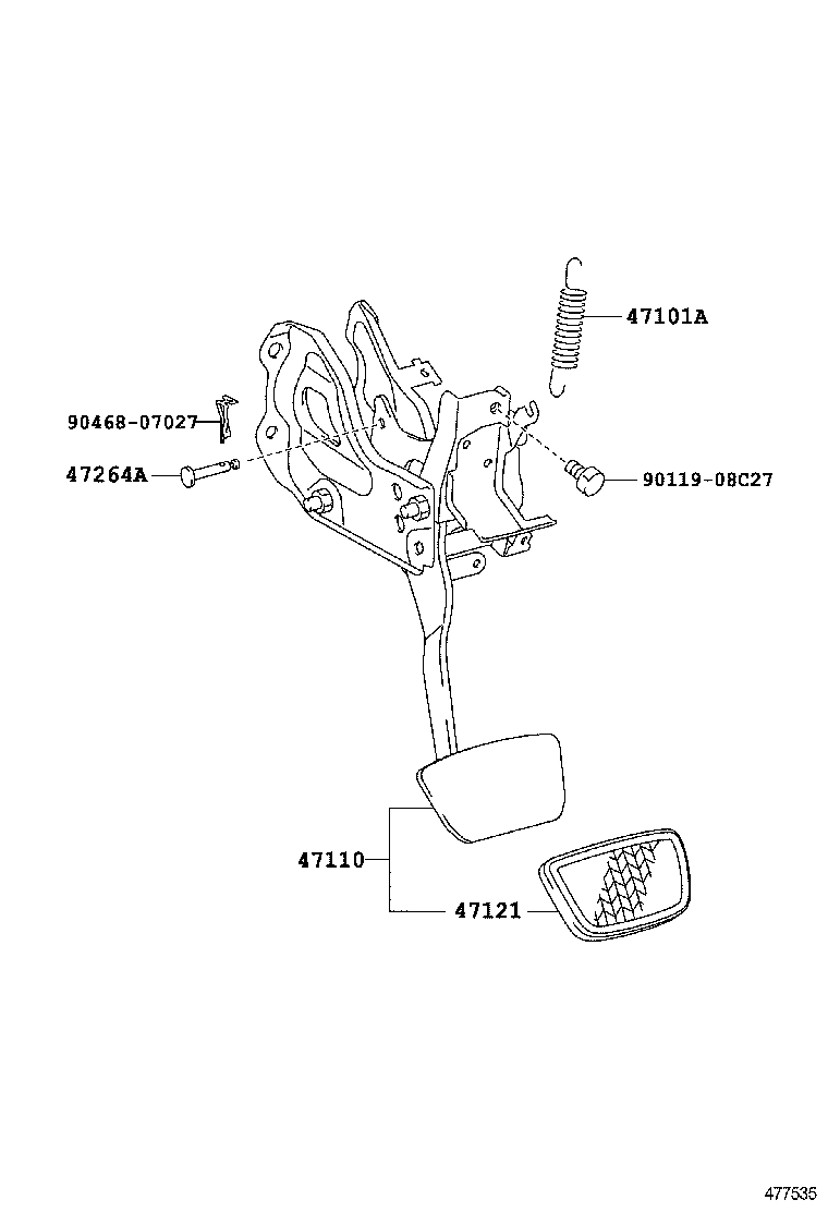  CAMRY HYBRID |  BRAKE PEDAL BRACKET