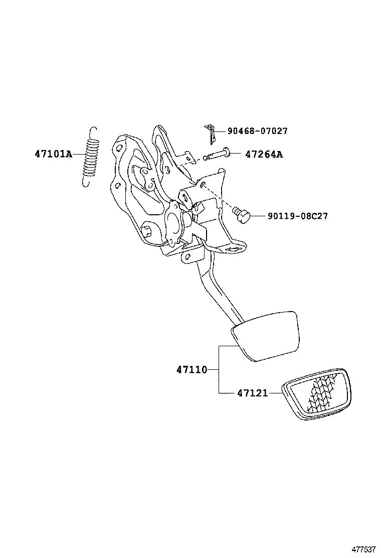  CAMRY HYBRID |  BRAKE PEDAL BRACKET