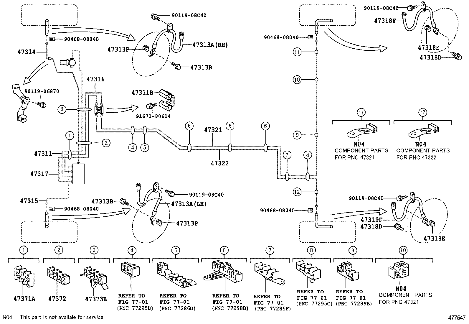  CAMRY HYBRID |  BRAKE TUBE CLAMP