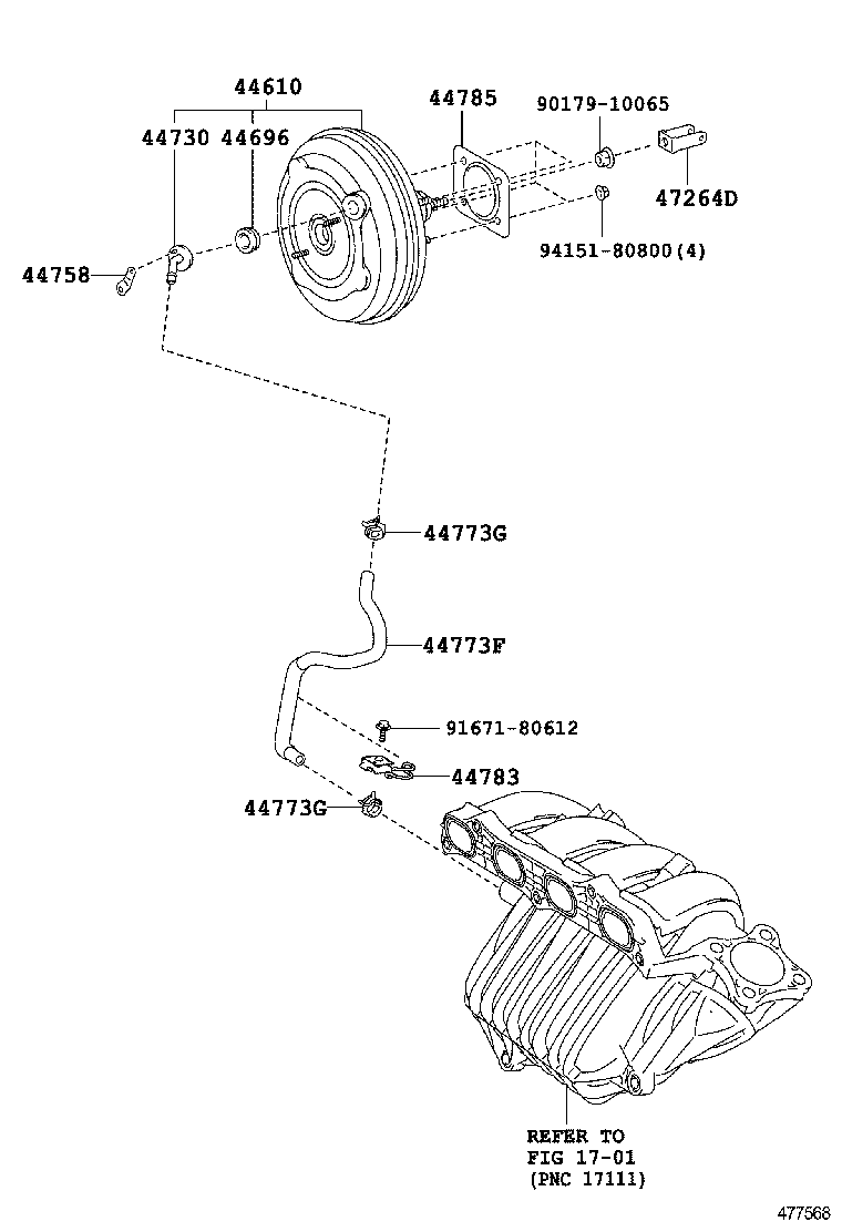  CAMRY HYBRID |  BRAKE BOOSTER VACUUM TUBE