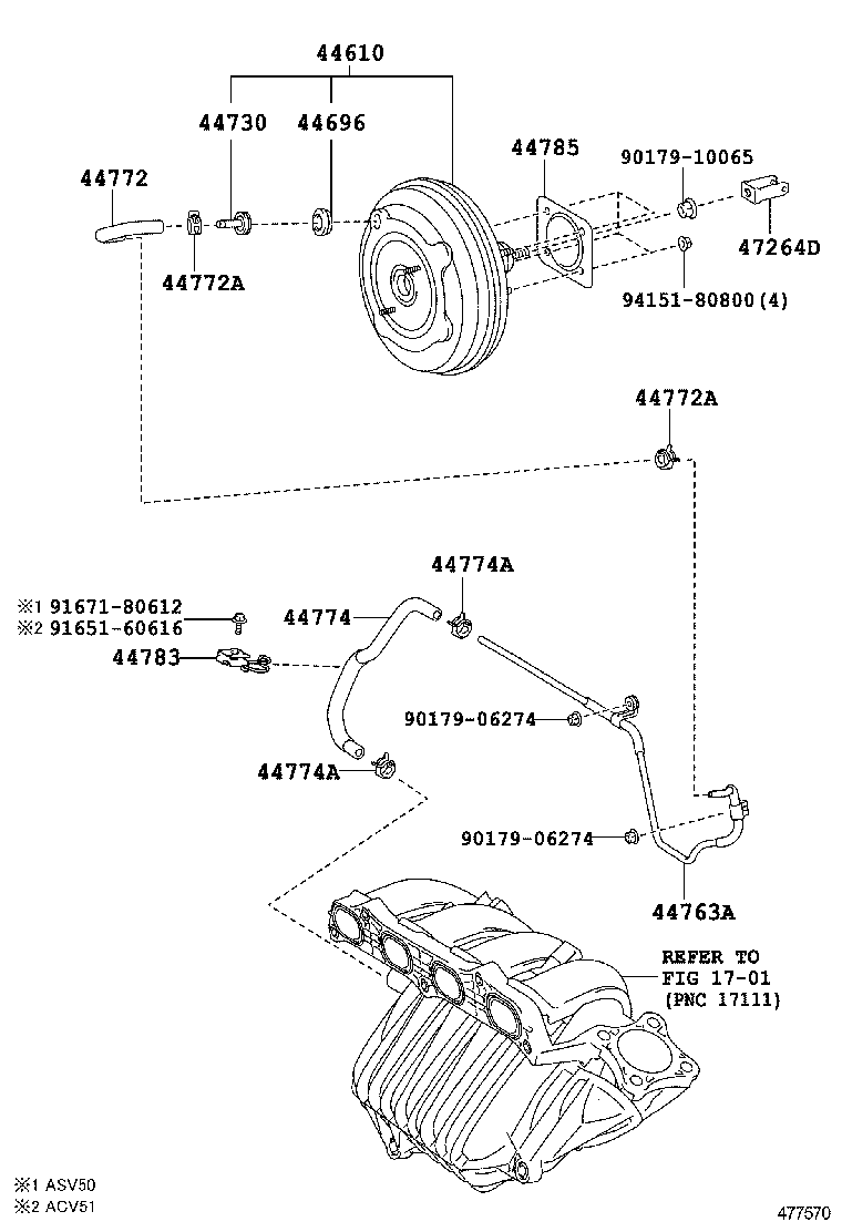  CAMRY HYBRID |  BRAKE BOOSTER VACUUM TUBE