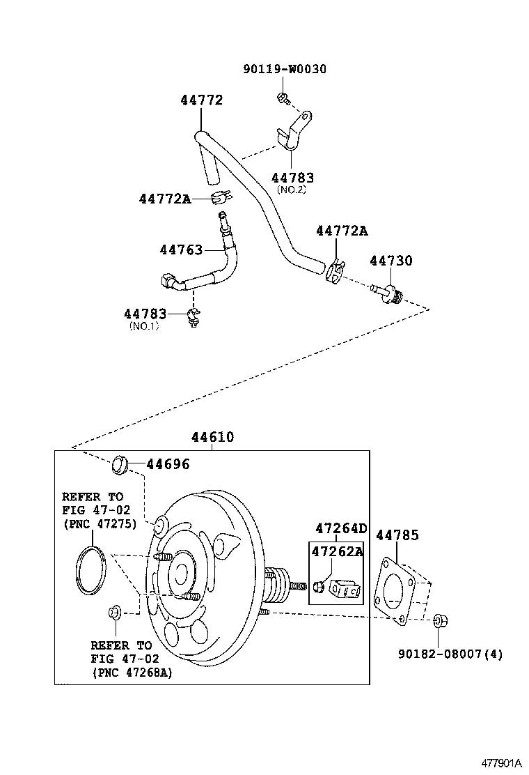  YARIS HYBRID FRP |  BRAKE BOOSTER VACUUM TUBE