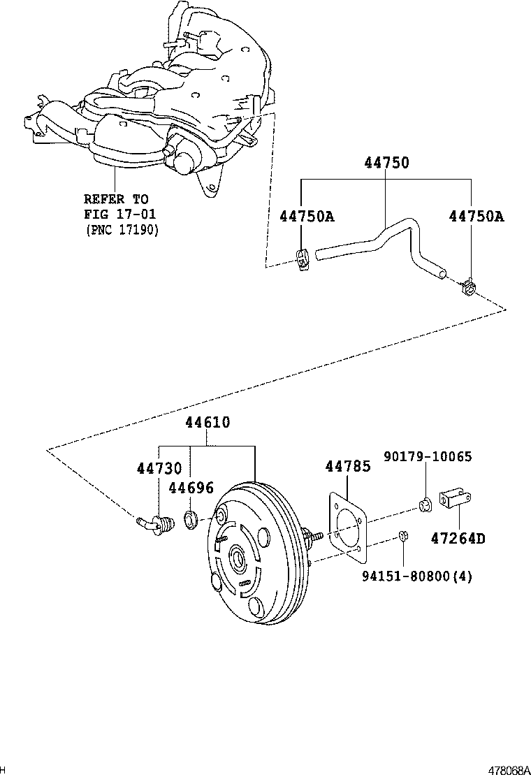  GS GS HYBRID |  BRAKE BOOSTER VACUUM TUBE