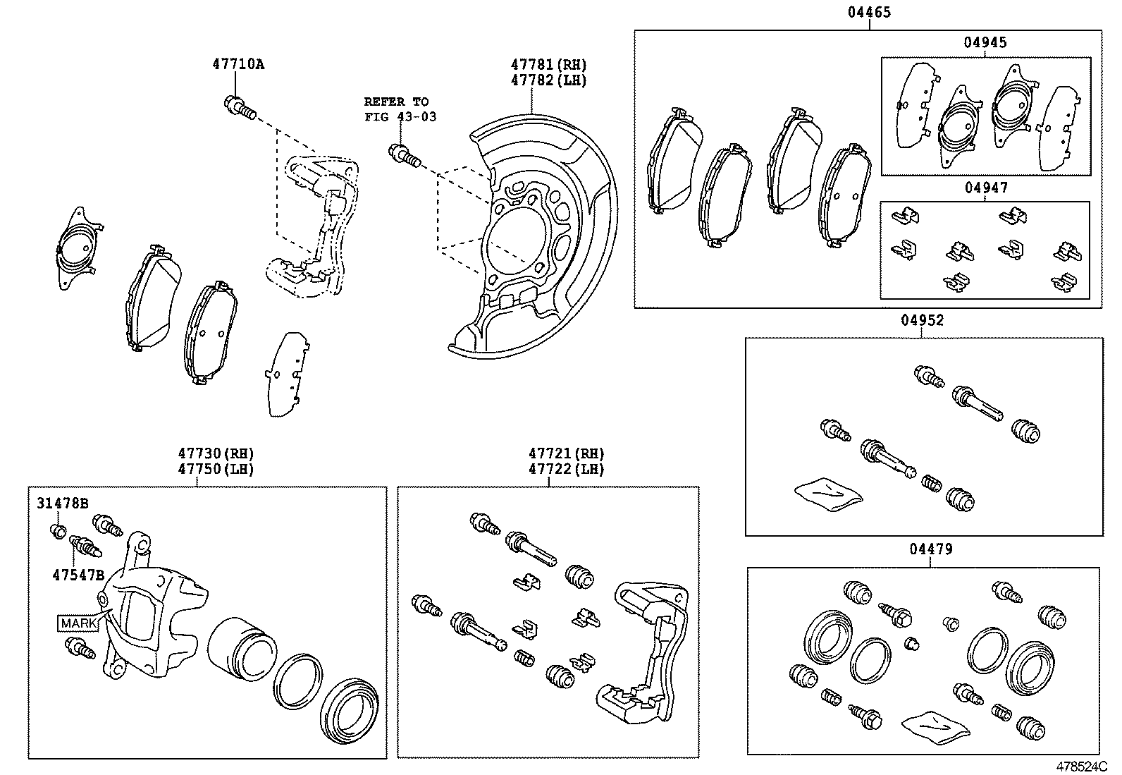 AURIS HYBRID UKP | FRONT DISC BRAKE CALIPER DUST COVER