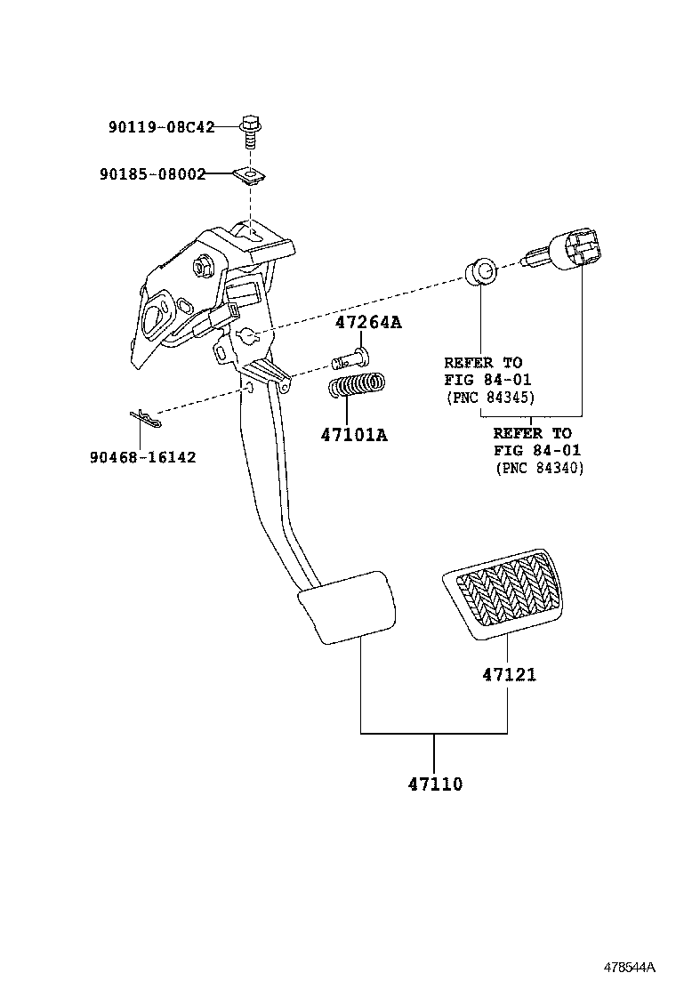  AURIS HYBRID UKP |  BRAKE PEDAL BRACKET