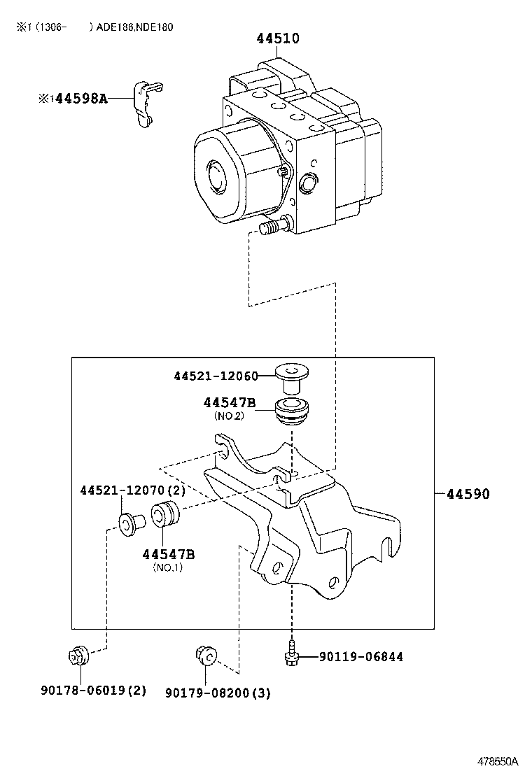  AURIS HYBRID UKP |  BRAKE TUBE CLAMP