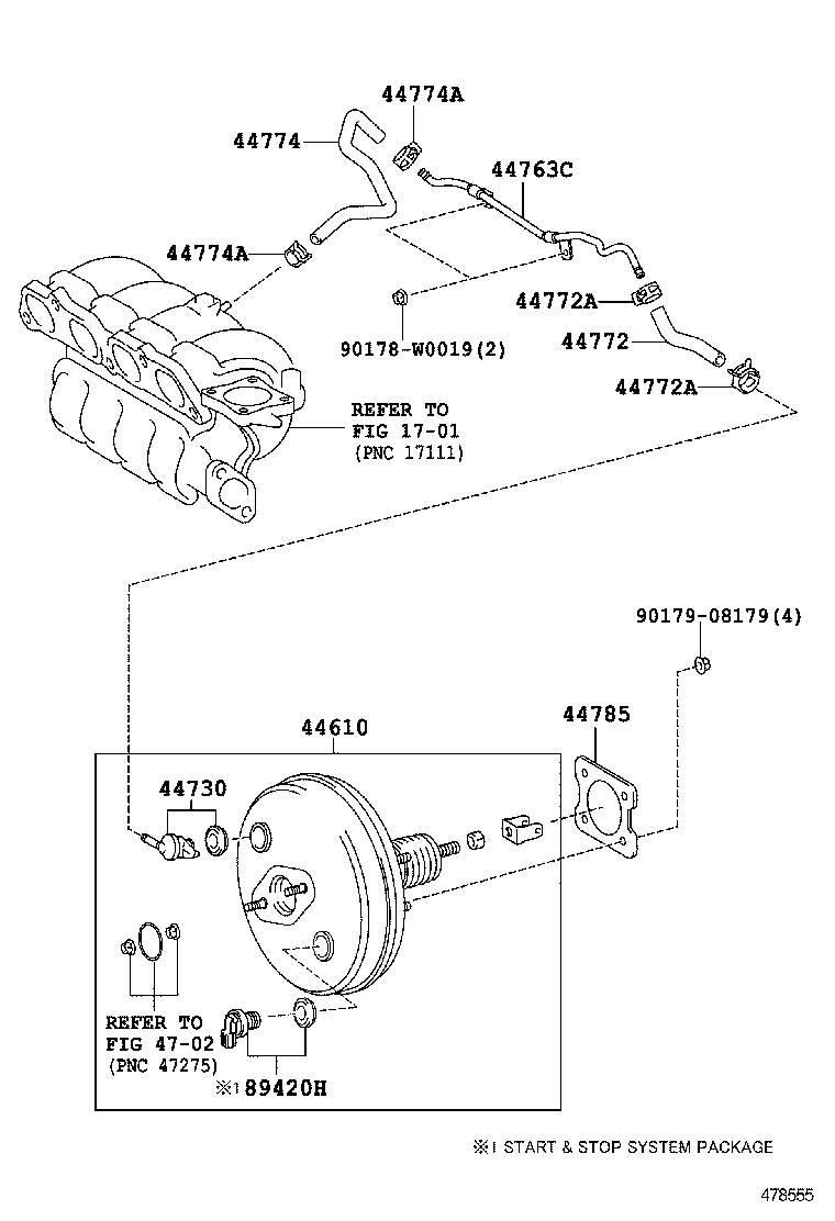  AURIS HYBRID UKP |  BRAKE BOOSTER VACUUM TUBE
