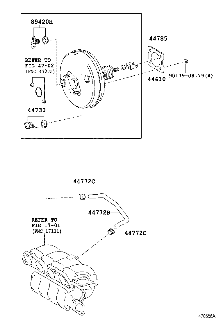  AURIS HYBRID UKP |  BRAKE BOOSTER VACUUM TUBE