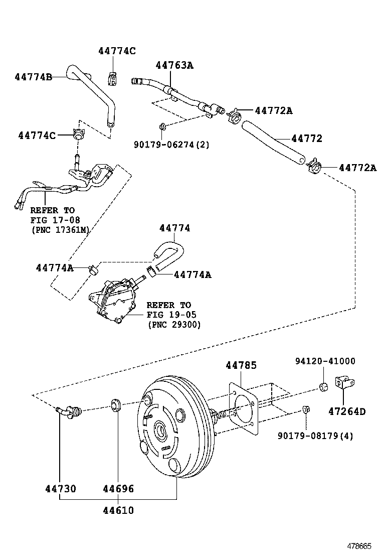  RAV4 |  BRAKE BOOSTER VACUUM TUBE