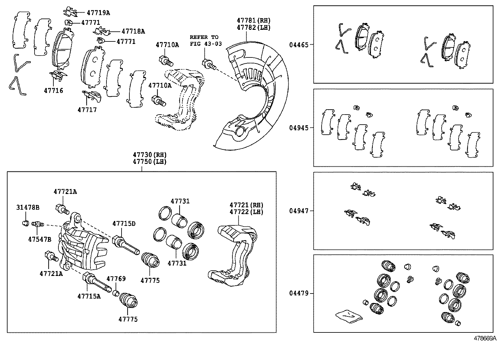  RAV4 |  FRONT DISC BRAKE CALIPER DUST COVER