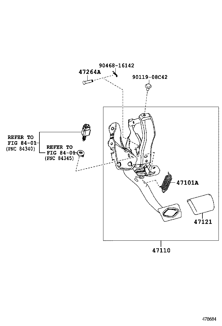  RAV4 |  BRAKE PEDAL BRACKET