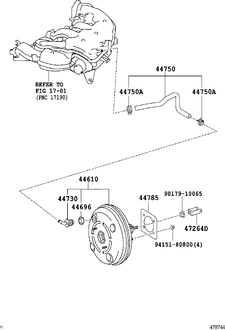  IS250 300H |  BRAKE BOOSTER VACUUM TUBE