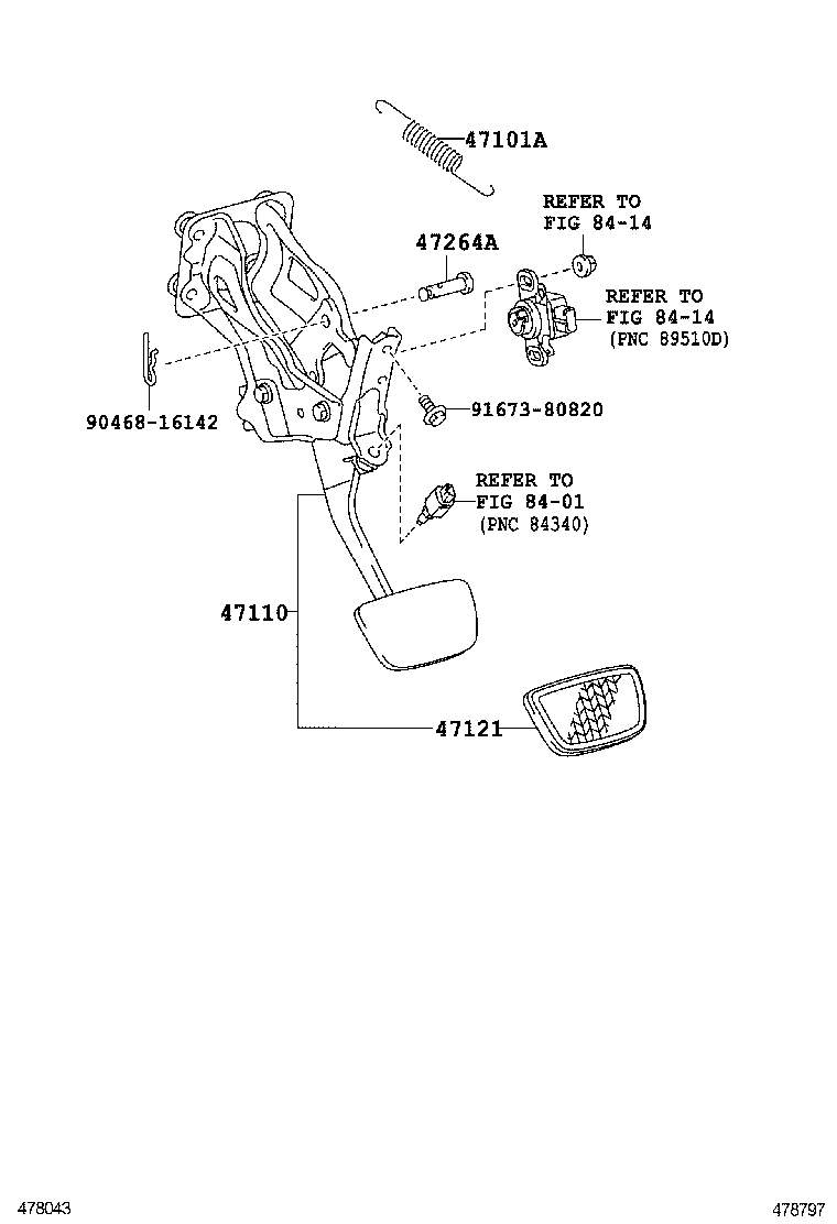  IS250 300H |  BRAKE PEDAL BRACKET