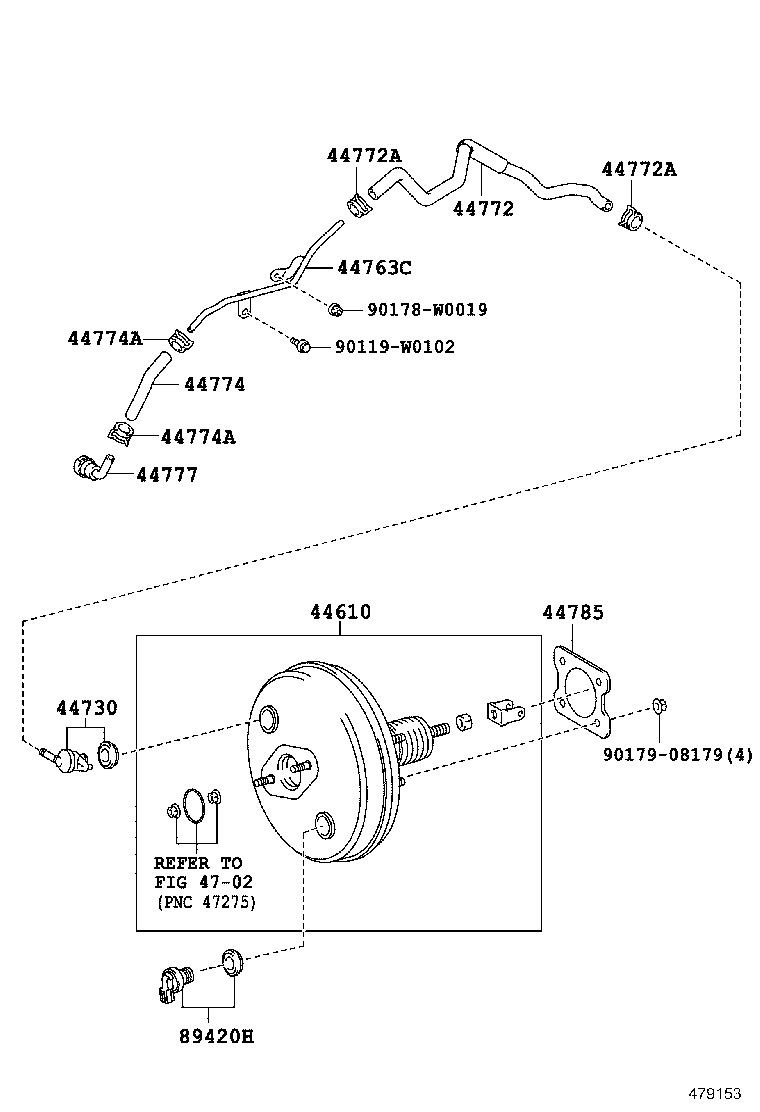  VERSO |  BRAKE BOOSTER VACUUM TUBE
