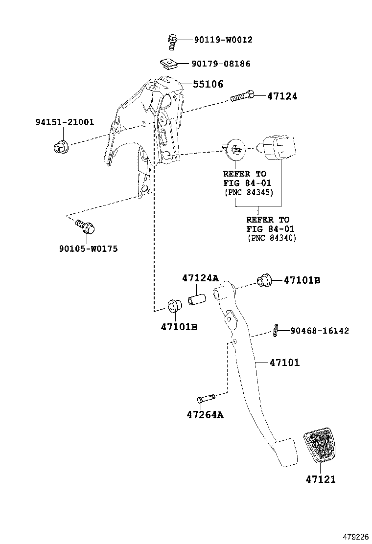  AYGO |  BRAKE PEDAL BRACKET