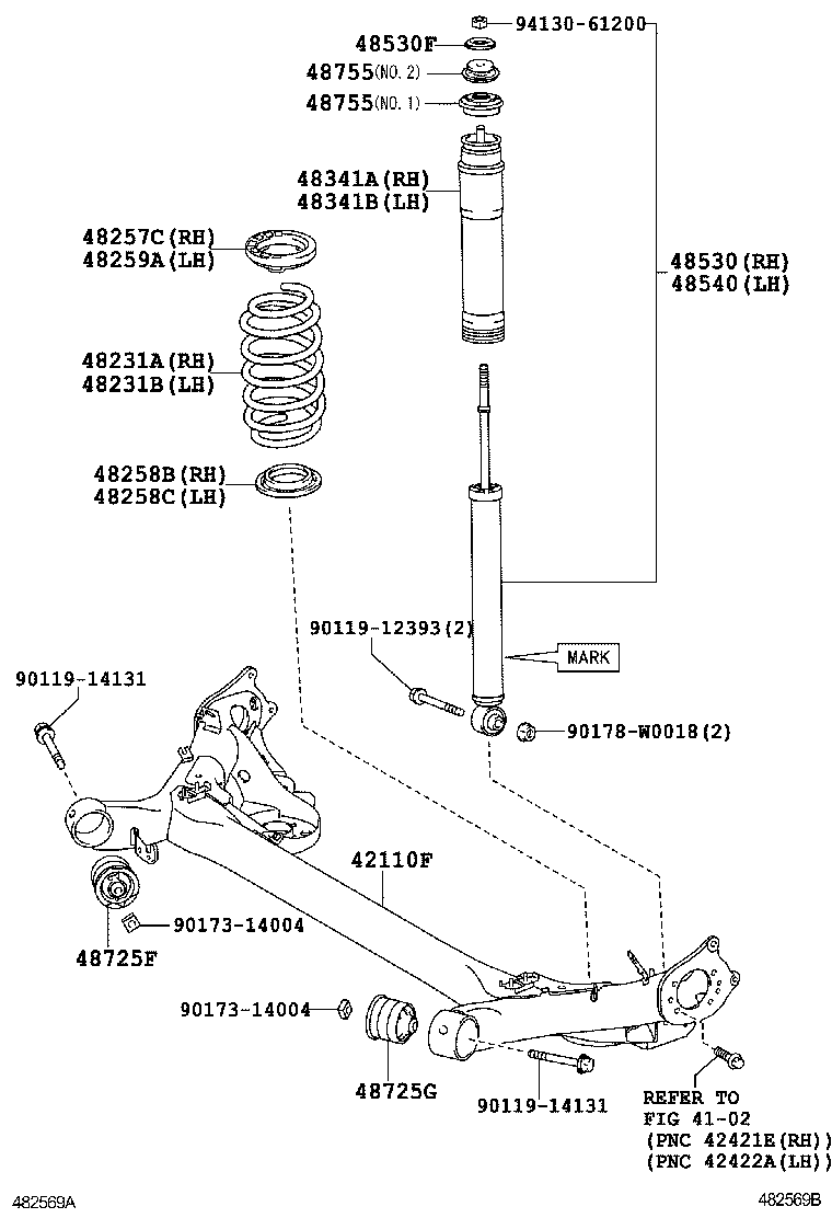  AURIS COROLLA |  REAR SPRING SHOCK ABSORBER