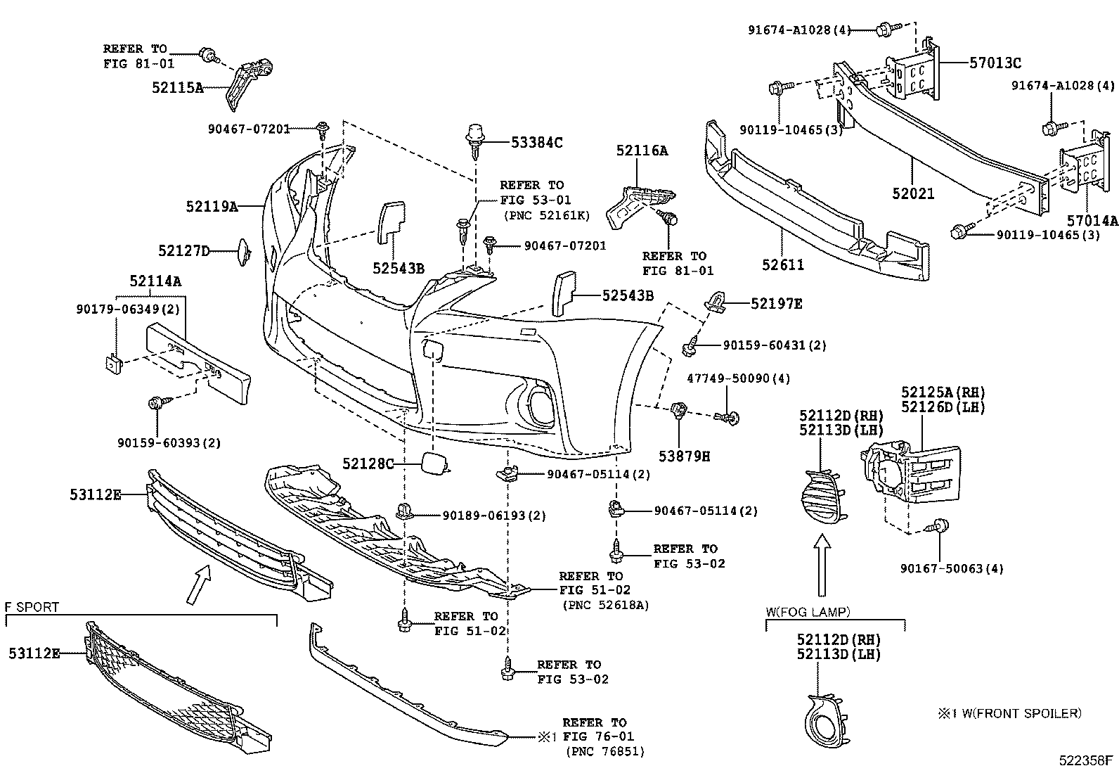  CT200H |  FRONT BUMPER BUMPER STAY