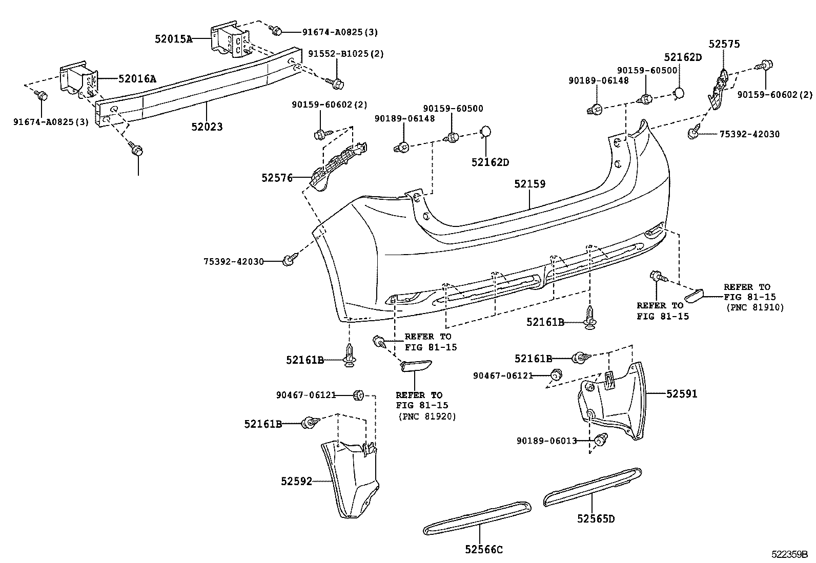  CT200H |  REAR BUMPER BUMPER STAY