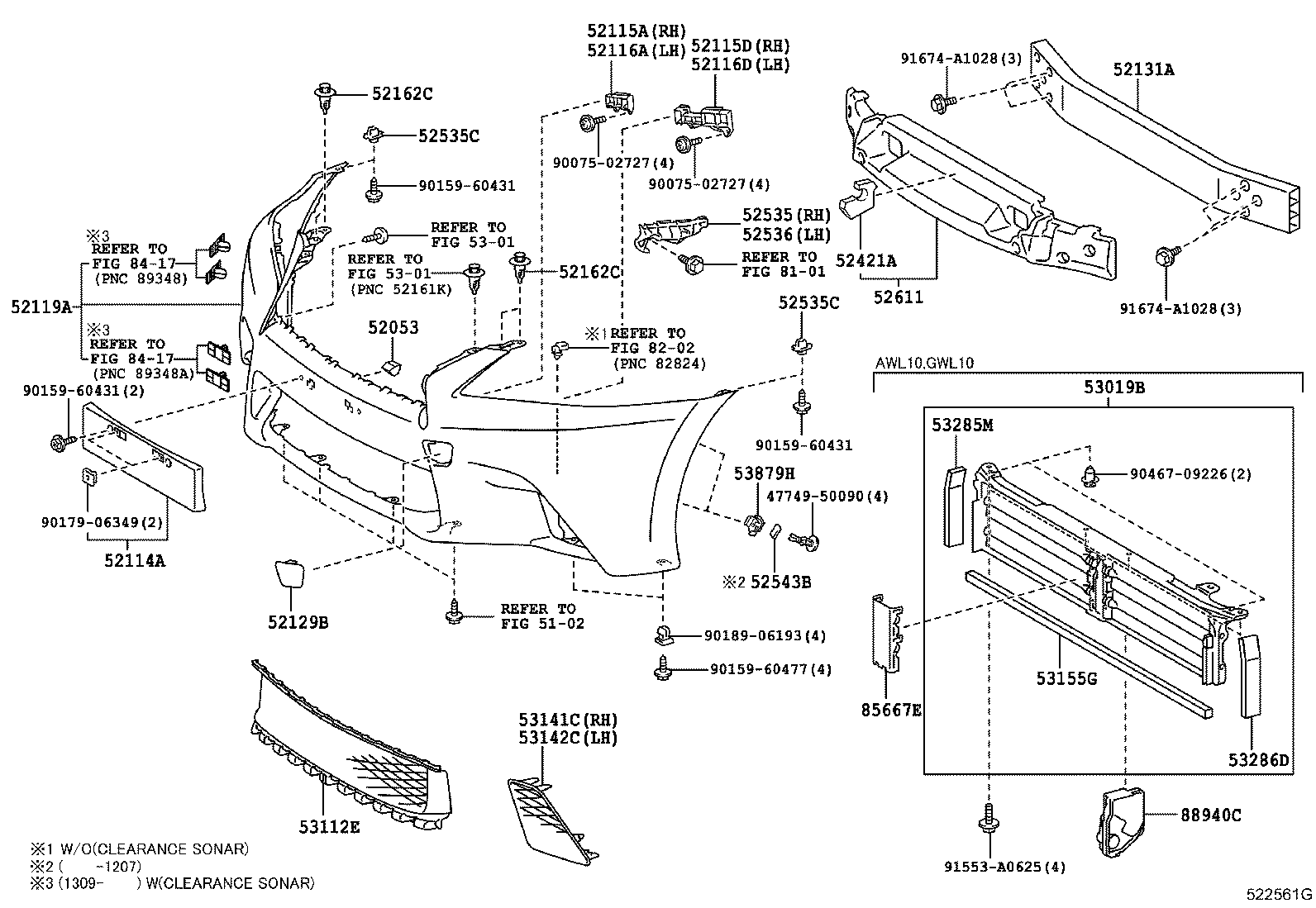  GS GS HYBRID |  FRONT BUMPER BUMPER STAY